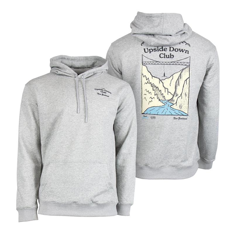 Upside down club Hoodie Grey